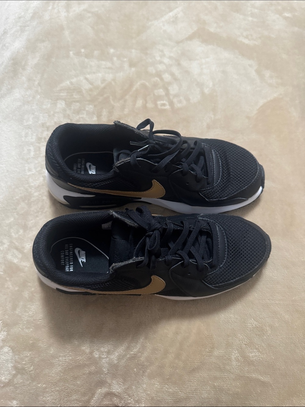 Nike Black Sneakers with Tan Swoosh Accent - Picture 3 of 13